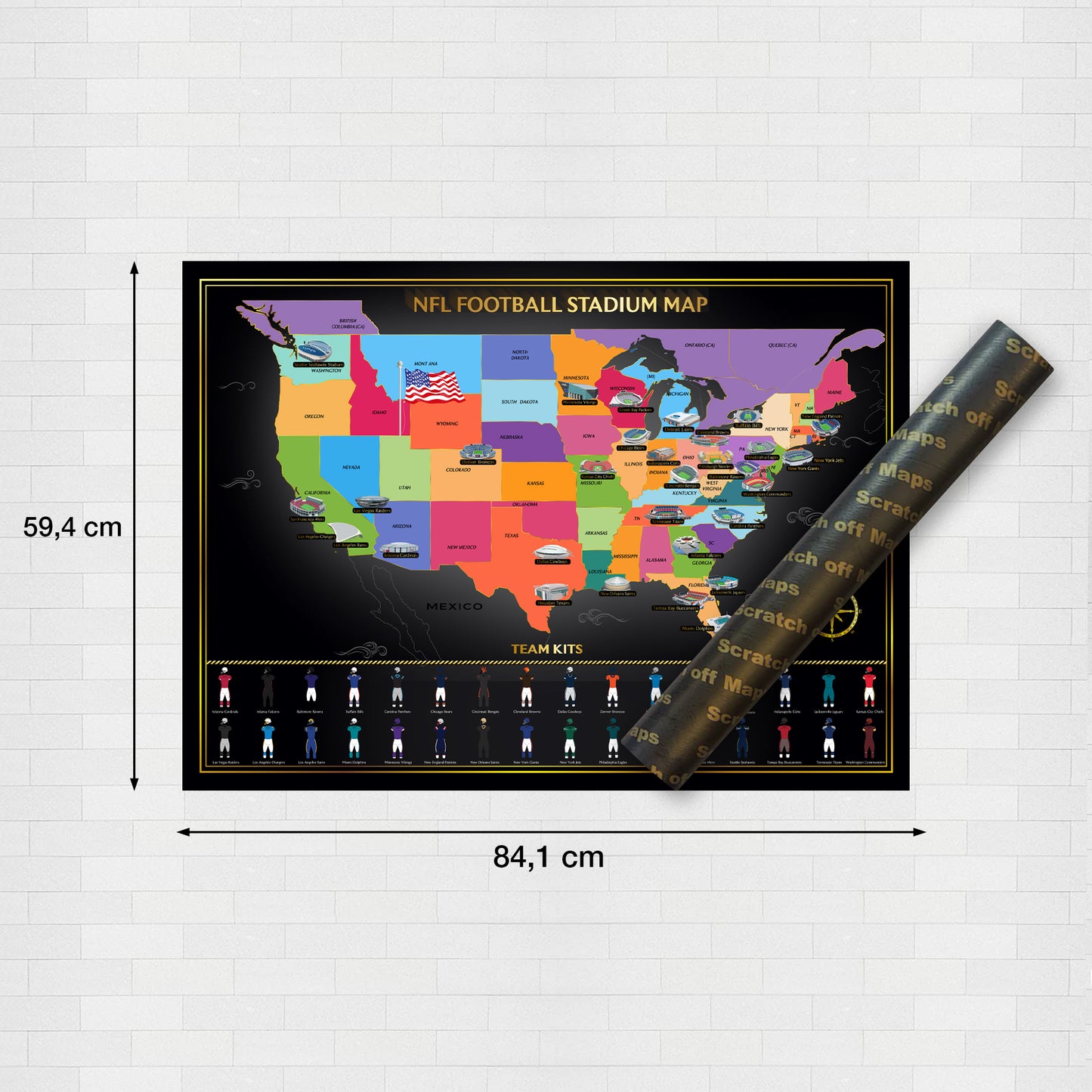 NFL Football Stadium Map