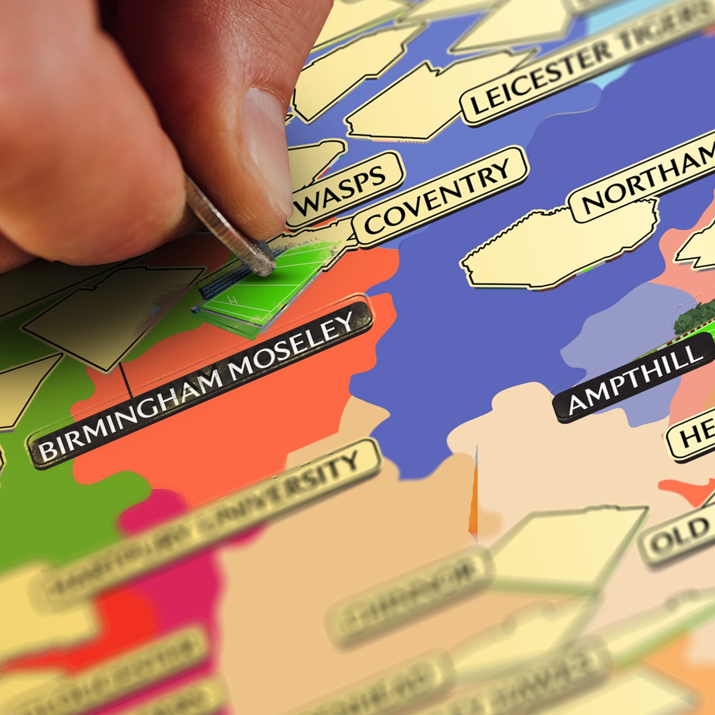 English Rugby Union Map