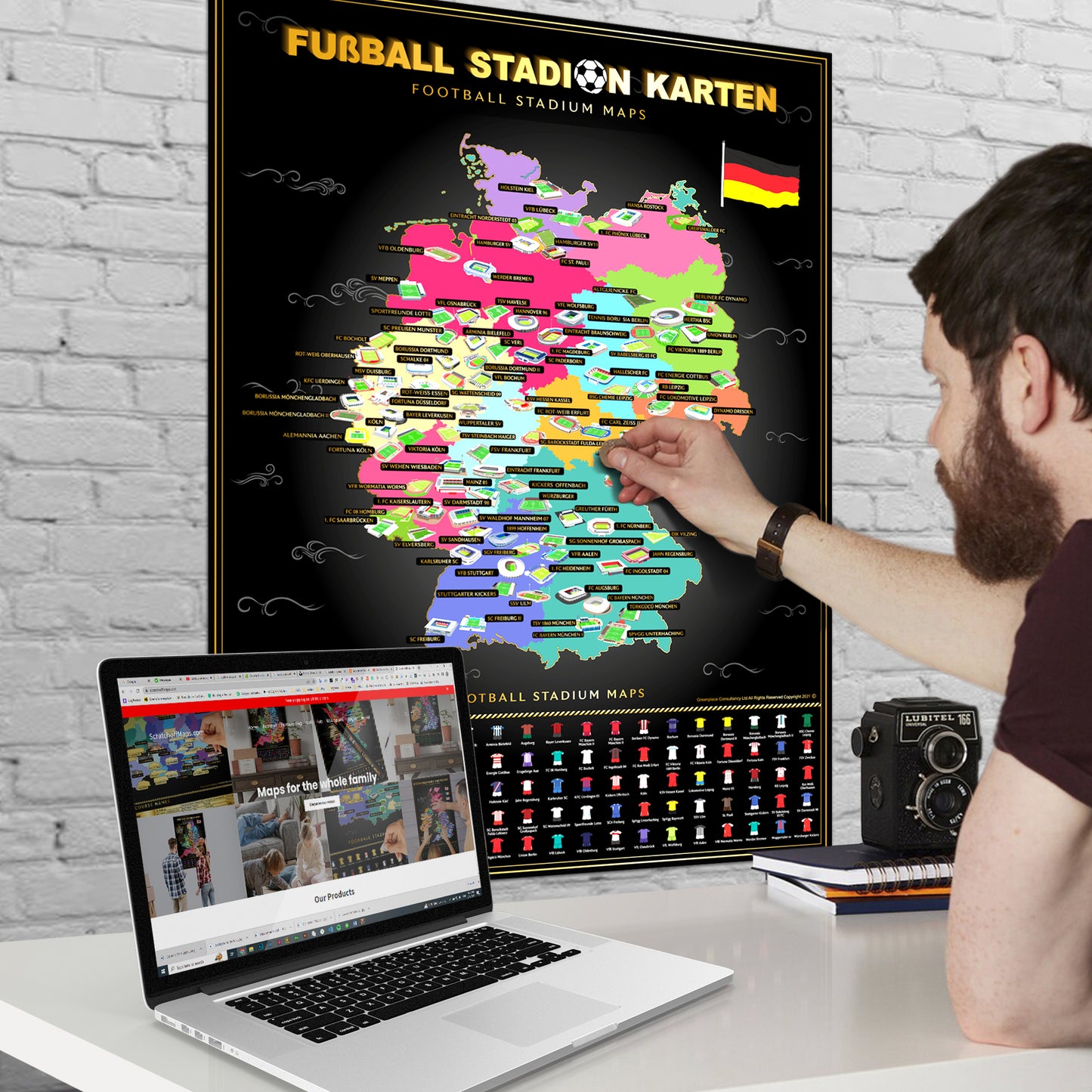 Deutschland Fußballstadion Rubbelkarte
