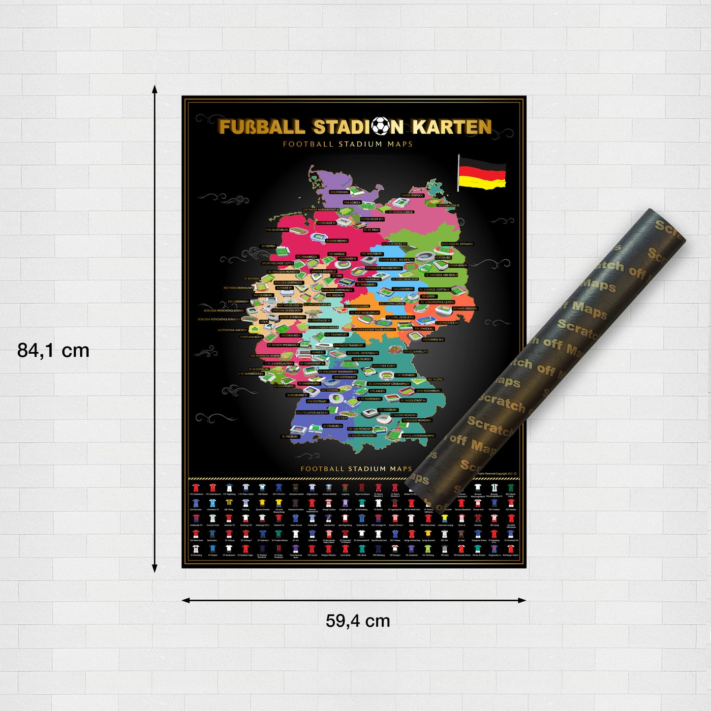 Deutschland Fußballstadion Rubbelkarte