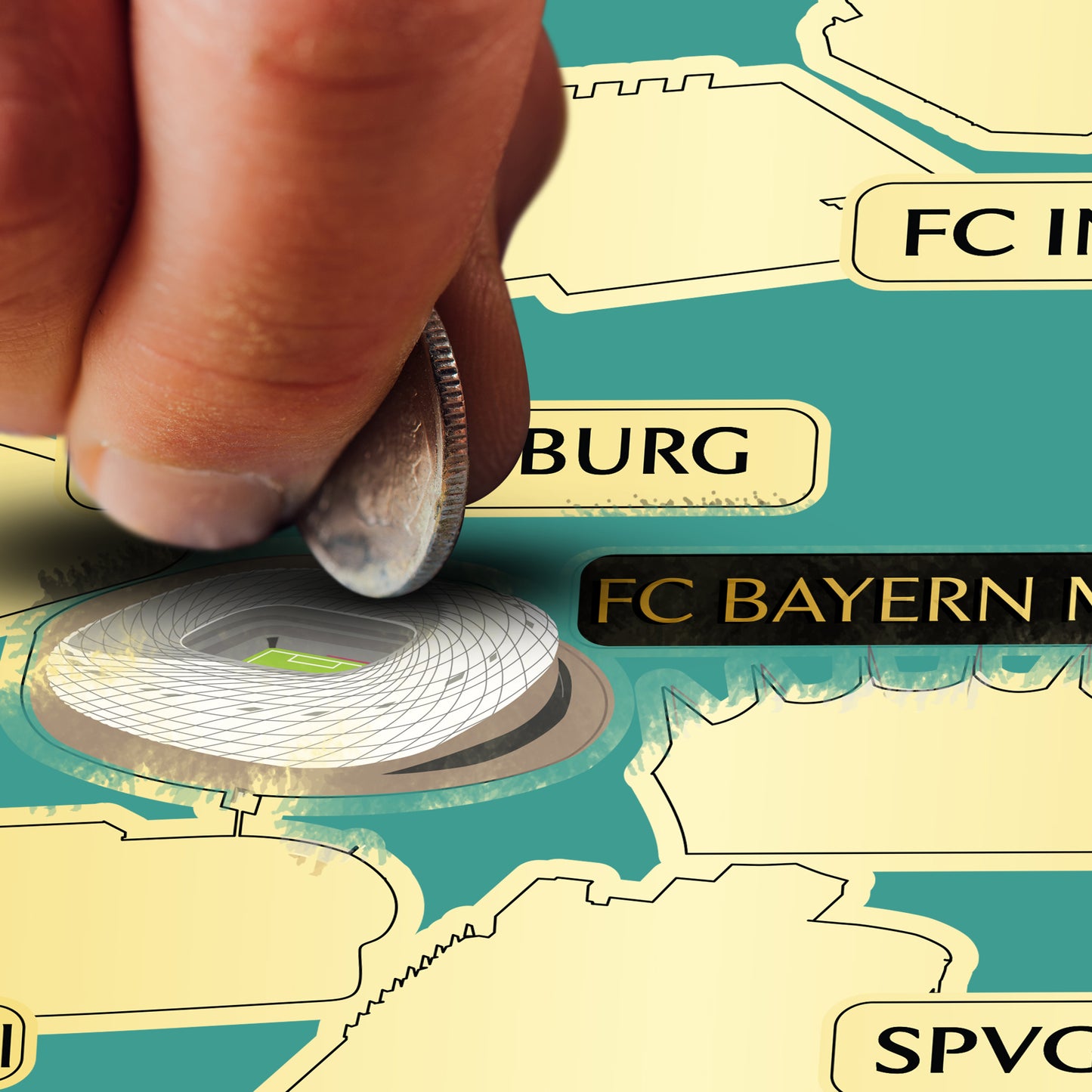 Germany Football Stadium Map