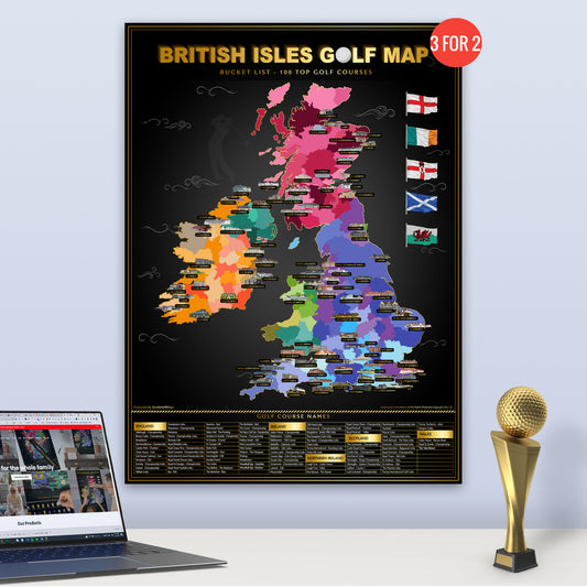 British Isles Golf Map