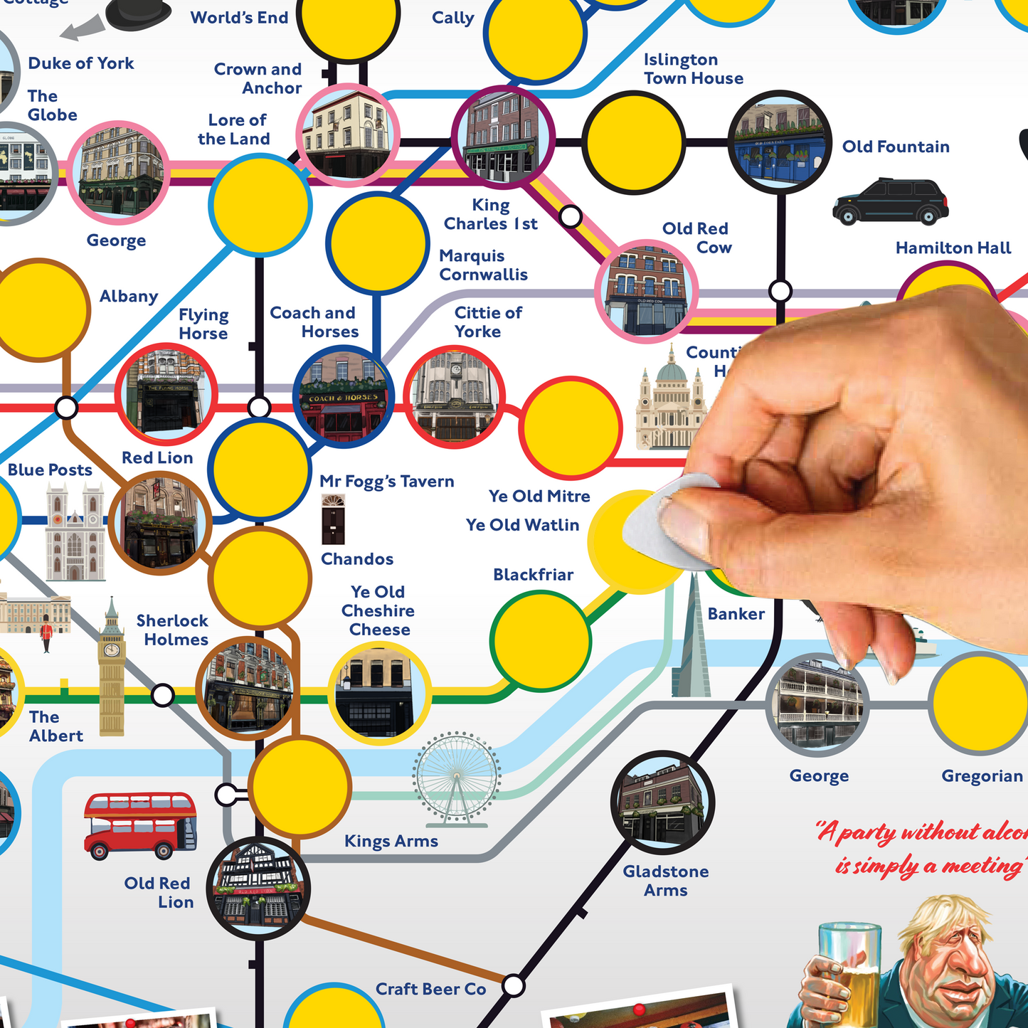Karte der historischen Londoner Pubs