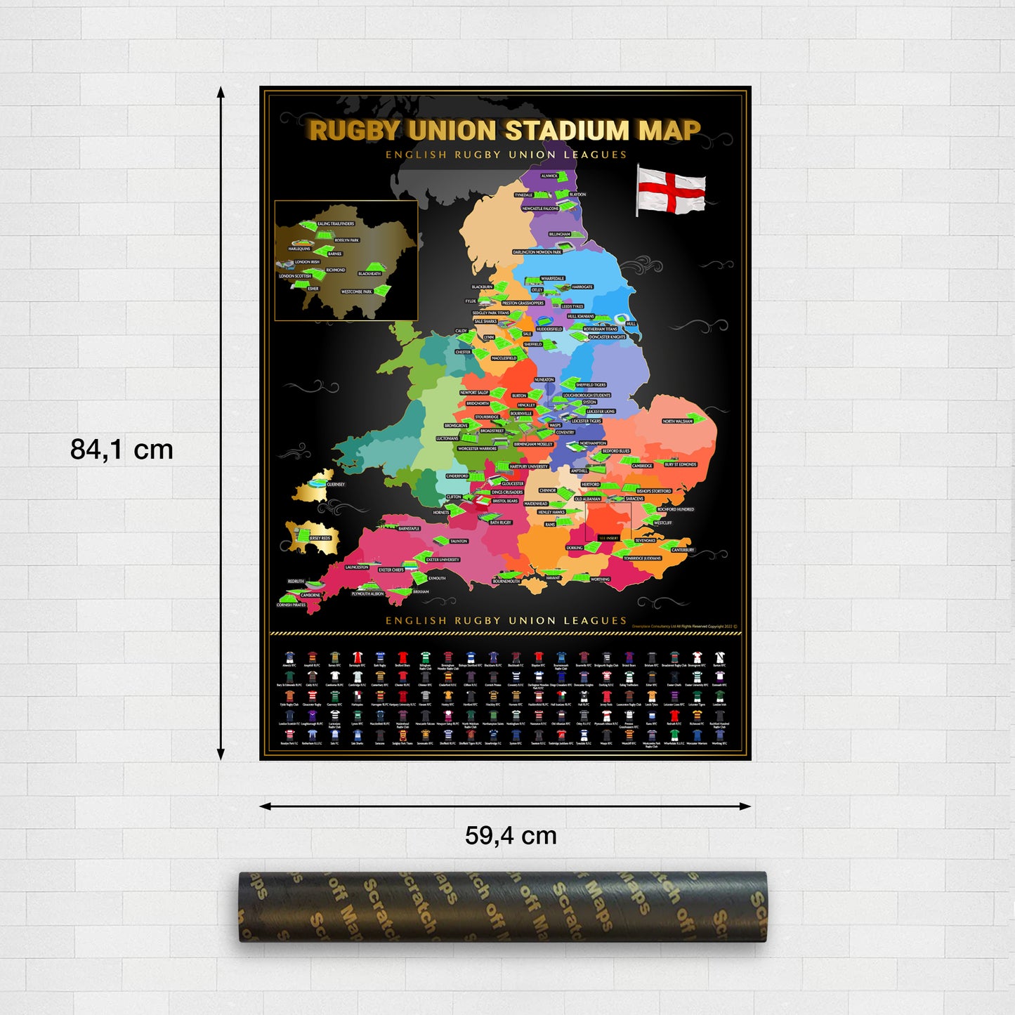 English Rugby Union Map