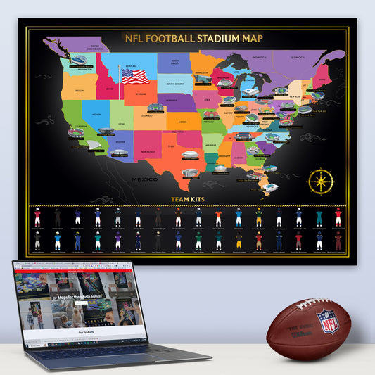 NFL Scratch off Map